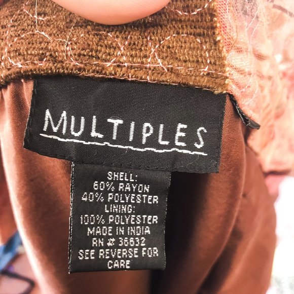 Vintage Pink Mix Pattern Button Up Patchwork Jacket - M - Picture 5 of 7